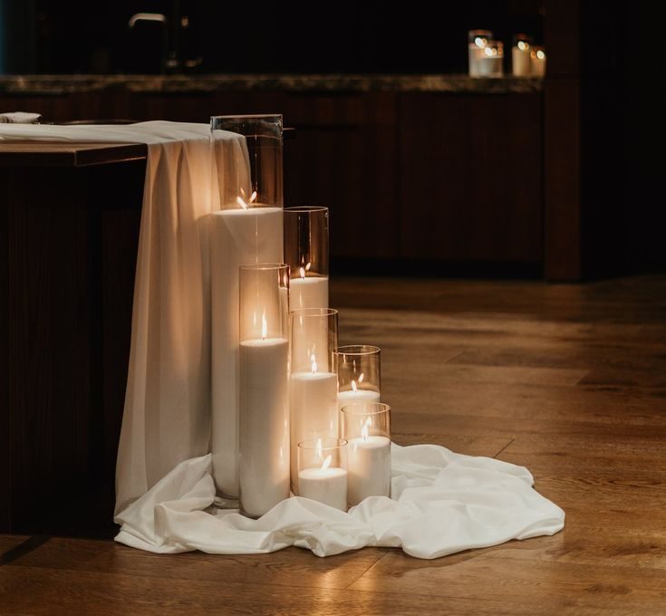 Pillar candle hurricane vases