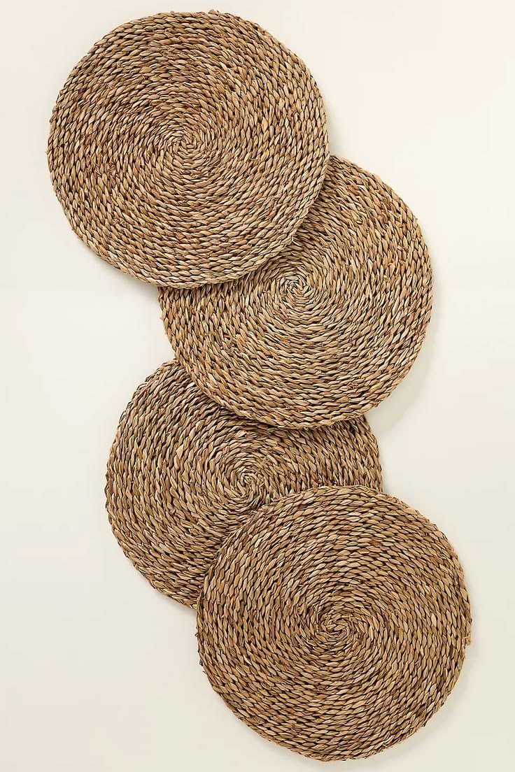 Hand-braided woven seagrass charger plates